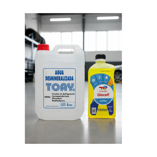 Kit Agua Destilada + Liquido Refrigerante Total Glacef Supra