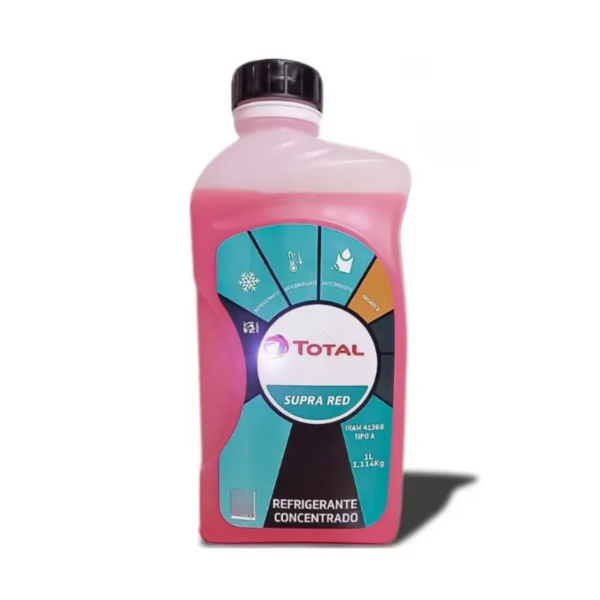 Liquido Refrigerante Total Supra Red Rosa 1 Litro